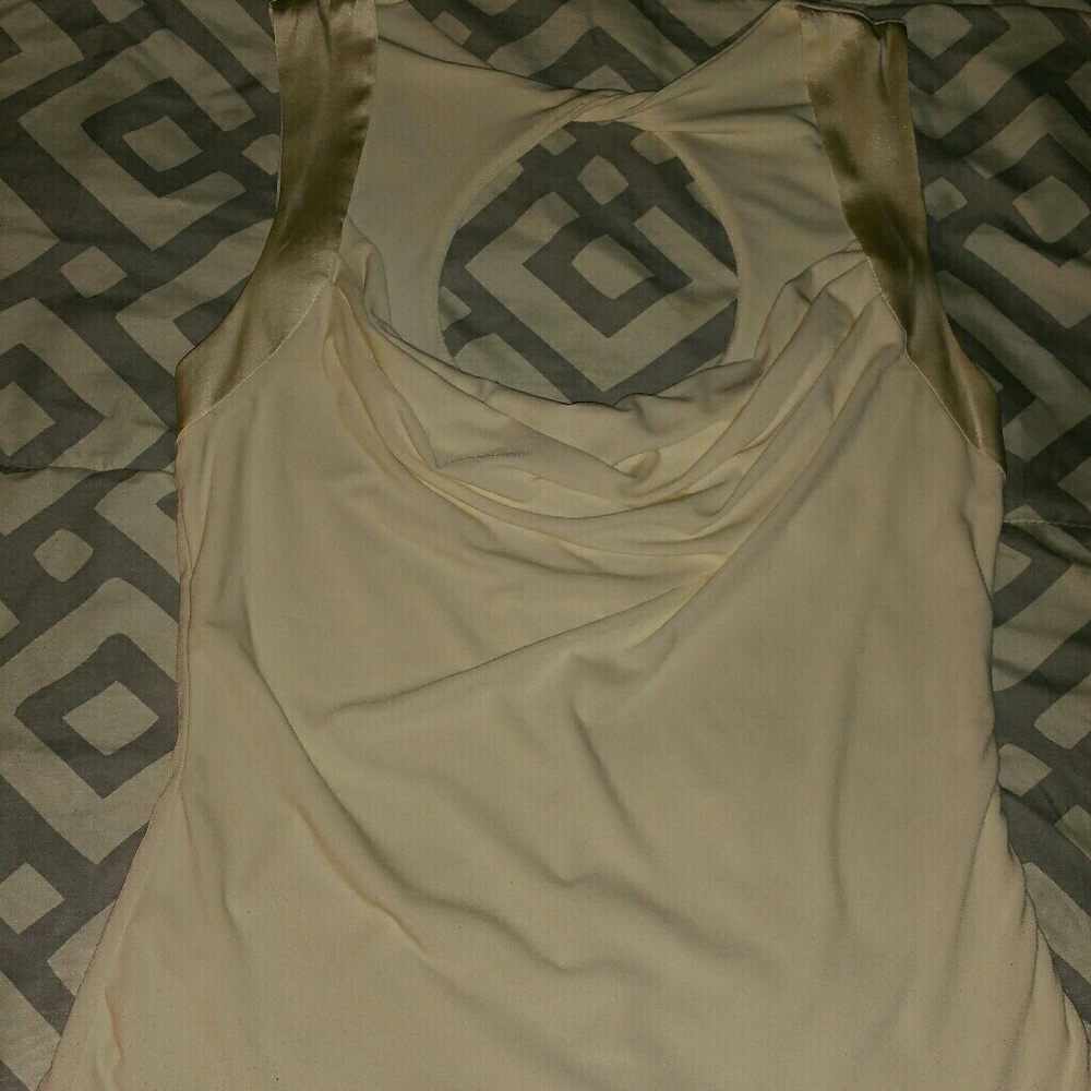 Draped Neck Keyhole Tank Top